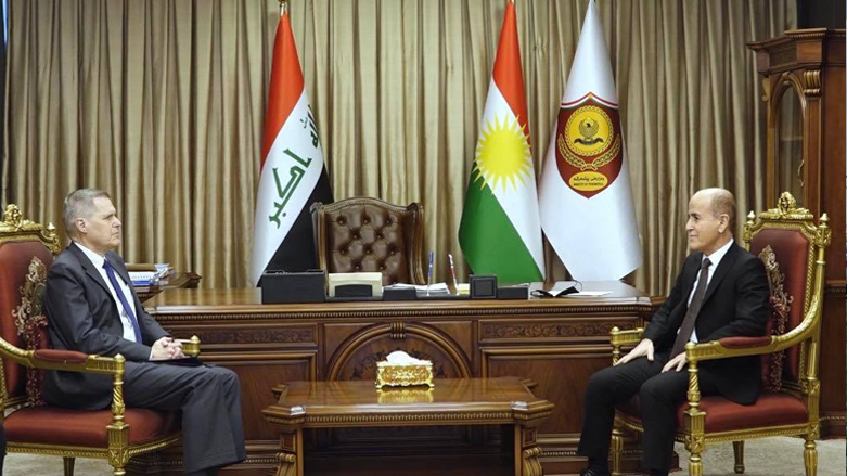 United States Ambassador to Iraq Matthew Tueller in meeting with Kurdistan Region Minister of Peshmerga Shorish Ismail, Dec. 20, 2021. (Photo: Kurdistan Region Ministry of Peshmerga)